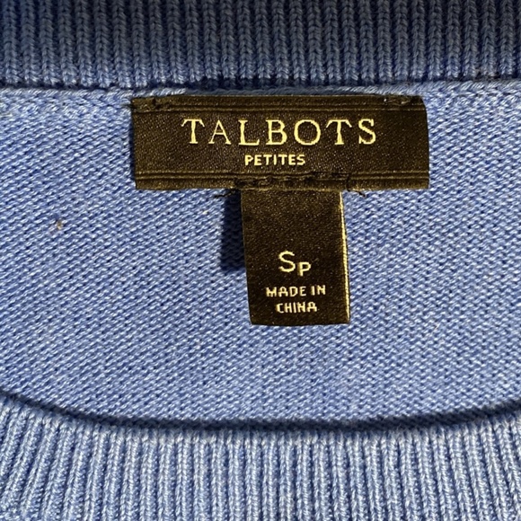 Vintage Womens Blue Sequin Butterflies Sweater Coquette Y2K Swiftie Size PM - Picture 6 of 7